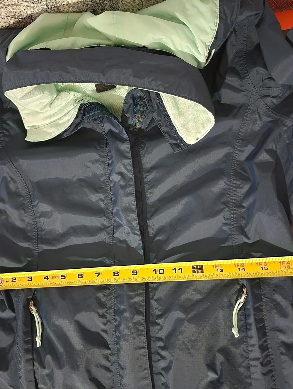 The North Face Hyvent Windbreaker Hooded Jacket Blue Size S Jacket (Flaws)